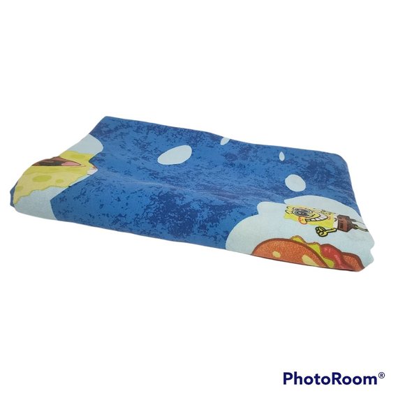 Vintage SpongeBob Squarepants Twin Bed Flat Sheet for Bedding or Craft Projects - Picture 2 of 4